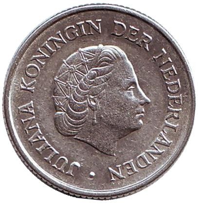 Монета 1/4 гульдена. 1962 год, Нидерландские Антильские острова.