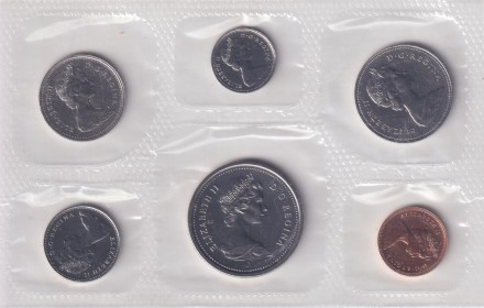 Банковский набор монет Канады. (6 шт), 1976 год. Банковский набор монет Канады. (6 шт), 1976 год.
