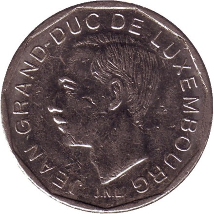 Монета 50 франков. 1991 год, Люксембург. Монета 50 франков. 1991 год, Люксембург.