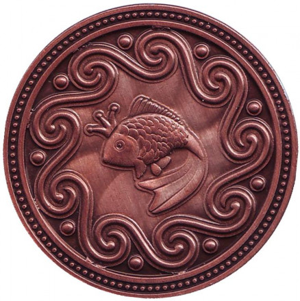 Океанариум. Акула и тюлень. Сувенирный жетон, Санкт-Петербург.