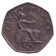 Монета 50 пенсов. 2004 год, Великобритания. Монета 50 пенсов. 2004 год, Великобритания.