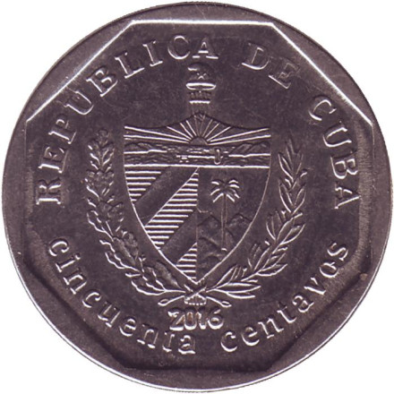 Монета 50 сентаво. 2016 год, Куба. Кафедральный собор Гаваны. Монета 50 сентаво. 2016 год, Куба. Кафедральный собор Гаваны.