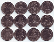 Короли Польши. Набор монет (12 шт.) 1980-89 гг., Польша.  Короли Польши. Набор монет (12 шт.) 1980-89 гг., Польша.