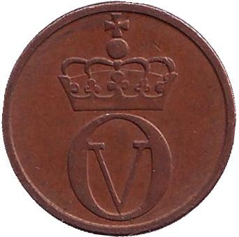 Монета 1 эре. 1969 год, Норвегия. Белка.