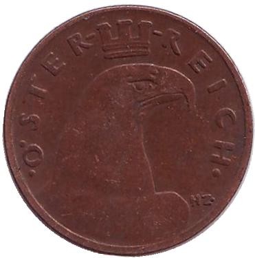 Монета 1 грош. 1935 год, Австрия. Монета 1 грош. 1935 год, Австрия.