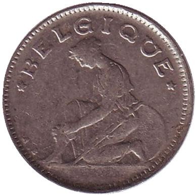 Монета 50 сантимов. 1930 год, Бельгия. (Belgique)