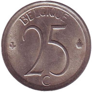 Монета 25 сантимов. 1973 год, Бельгия. (Belgique) Монета 25 сантимов. 1973 год, Бельгия. (Belgique)