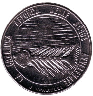Монета 100 лир. 1977 год, Сан-Марино. Защита окружающей среды. Монета 100 лир. 1977 год, Сан-Марино. Защита окружающей среды.