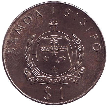 Монета 1 тала. 1974 год, Самоа. Бокс. Х Игры Содружества. Монета 1 тала. 1974 год, Самоа. Бокс. Х Игры Содружества.