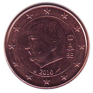 Монета 1 цент. 2010 год, Бельгия. Монета 1 цент. 2010 год, Бельгия.