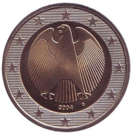 Монета 2 евро. 2004 год (D), Германия. Монета 2 евро. 2004 год (D), Германия.
