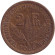 Монета 2 франка. 1924 год, Того. Монета 2 франка. 1924 год, Того.