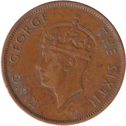 Монета 1 цент. 1950 год, Британский Гондурас (Белиз).