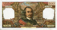 Банкнота 100 франков. 1966 год, Франция.