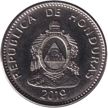 Монета 20 сентаво. 2019 год, Гондурас.