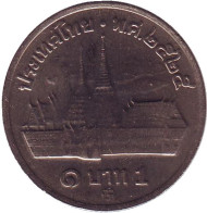 Монета 1 бат. 1982 год, Таиланд. UNC Рама IX. Большой дворец в Бангкоке. Монета 1 бат. 1982 год, Таиланд. UNC Рама IX. Большой дворец в Бангкоке.