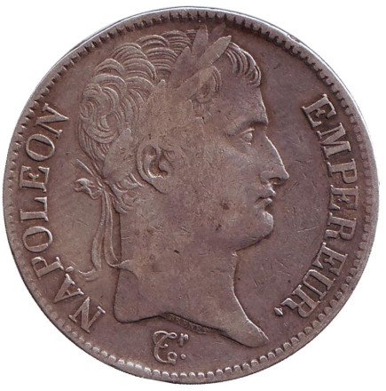 Монета 5 франков. 1811 год, Франция. Император Наполеон I.