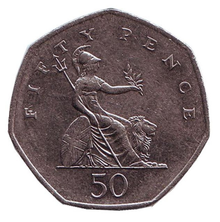 Монета 50 пенсов. 2007 год, Великобритания.