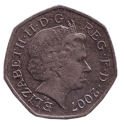 Монета 50 пенсов. 2007 год, Великобритания.