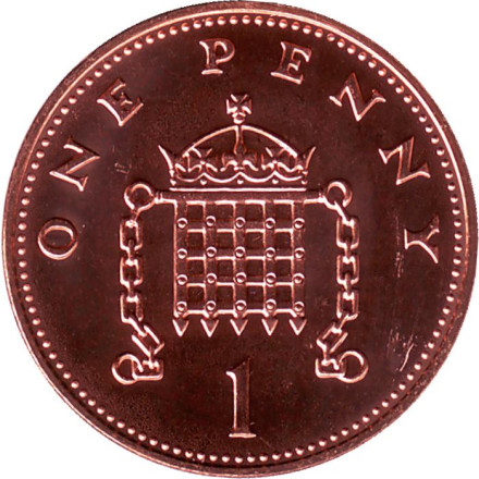 Монета 1 пенни. 2000 год, Великобритания. BU.