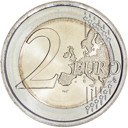 Монета 2 евро. 2016 год, Словения. 25-летие независимости Словении. Монета 2 евро. 2016 год, Словения. 25-летие независимости Словении.