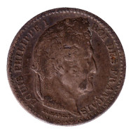 Монета 25 сантимов. 1847 год (А), Франция. Луи-Филипп I. Монета 25 сантимов. 1847 год (А), Франция. Луи-Филипп I.
