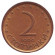 Монета 2 стотинки. 2000 год, Болгария. (Магнитная)