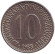 Монета 10 динаров. 1988 год, Югославия.