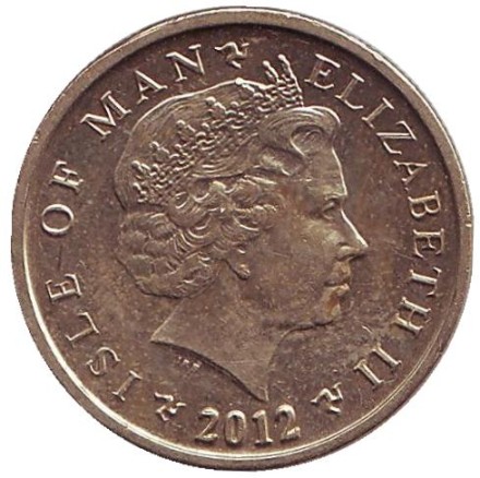 Монета 1 фунт. 2012 год, Остров Мэн. Тинвальд. Монета 1 фунт. 2012 год, Остров Мэн. Тинвальд.