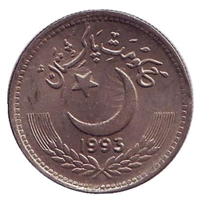 Монета 25 пайсов. 1993 год, Пакистан. UNC. Монета 25 пайсов. 1993 год, Пакистан. UNC.