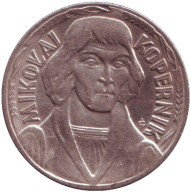 Монета 10 злотых. 1969 год, Польша. Николай Коперник. Монета 10 злотых. 1969 год, Польша. Николай Коперник.