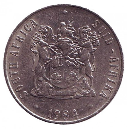 Монета 50 центов. 1984 год, ЮАР. Цветы.