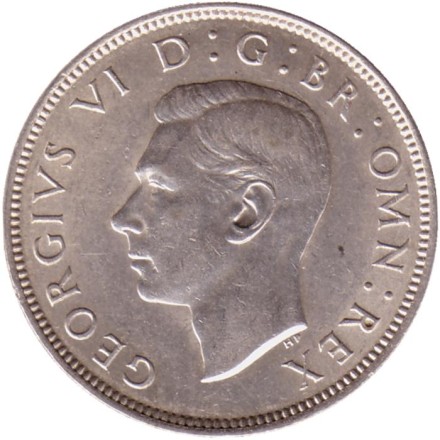 Монета 2 шиллинга. 1939 год, Великобритания.