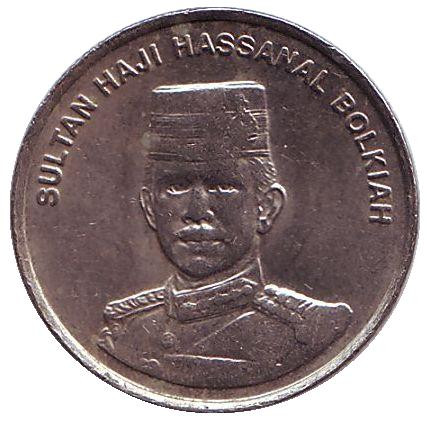 Монета 10 сенов. 2004 год, Бруней. Султан Хассанал Болкиах.
