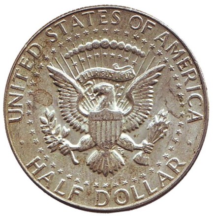 Монета 50 центов. 1969 (D) год, США. Джон Кеннеди. Монета 50 центов. 1969 (D) год, США. Джон Кеннеди.