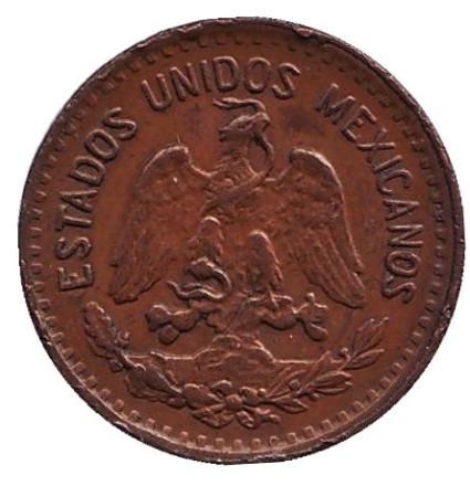 Монета 1 сентаво. 1945 год, Мексика. Монета 1 сентаво. 1945 год, Мексика.