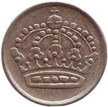 Монета 10 эре. 1955 год. Швеция.