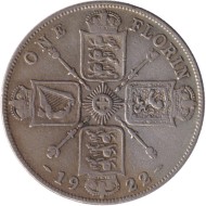 Монета 1 флорин (2 шиллинга). 1922 год, Великобритания.