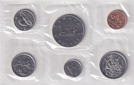 Банковский набор монет Канады. (6 шт), 1978 год.