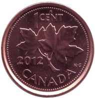 Монета 1 цент. 2012 год, Канада. (Немагнитная). Монета 1 цент. 2012 год, Канада. (Немагнитная).