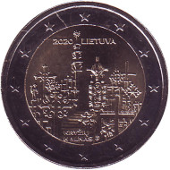 Монета 2 евро. 2020 год, Литва. Гора Крестов. Монета 2 евро. 2020 год, Литва. Гора Крестов.