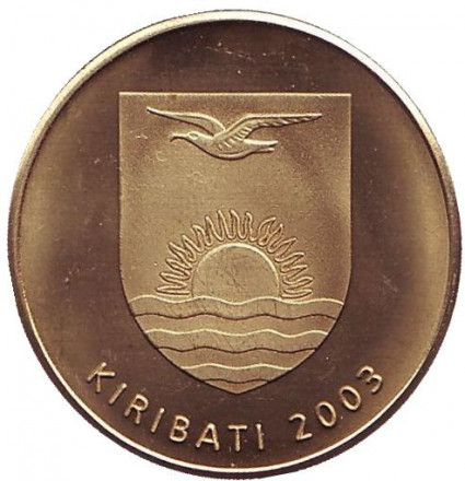 Монета 5 центов. 2003 год, Кирибати. Горилла. Монета 5 центов. 2003 год, Кирибати. Горилла.