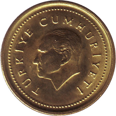 Монета 5000 лир. 1999 год, Турция.