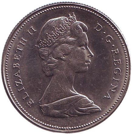 Монета 50 центов. 1969 год, Канада. Монета 50 центов. 1969 год, Канада.