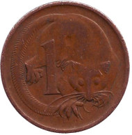 Монета 1 цент, 1966 год, Австралия. Карликовый летучий кускус. Монета 1 цент, 1966 год, Австралия. Карликовый летучий кускус.